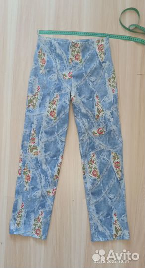 Брюки из джинсовой ткани