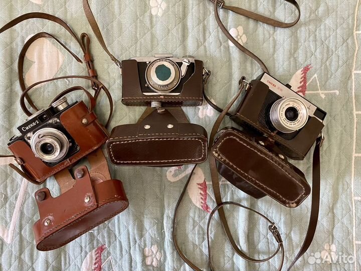 Плёночные фотоаппараты СССР и полароид - за 7 штук