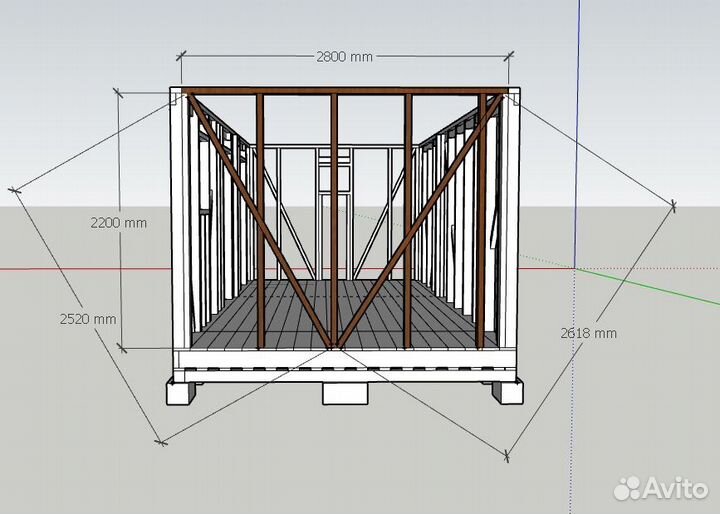 Проект для сборки беседки, бытовки
