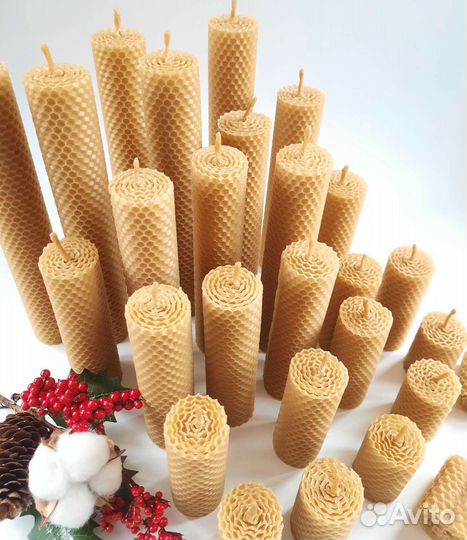 Свеча восковая Мёд в подарок Свечи из вощины