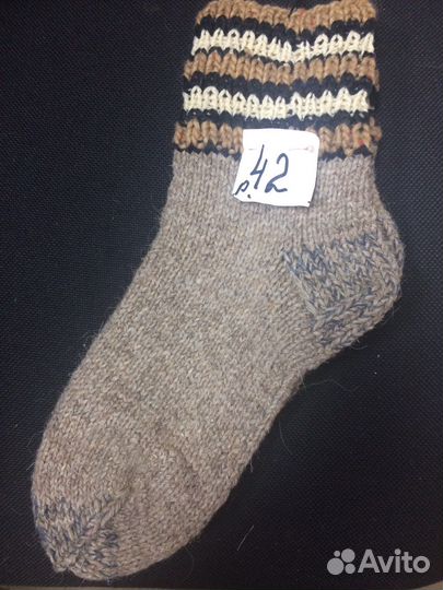 Носки ручной вязки шерстяные