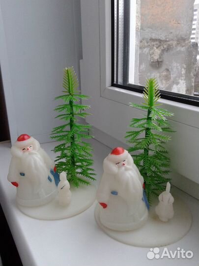 Композиция Дед Мороз с елкой и зайцем