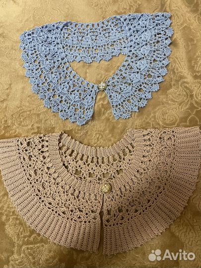 Воротнички и салфетки вязаные