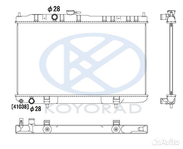 Радиатор охлаждения Nissan Almera Classic