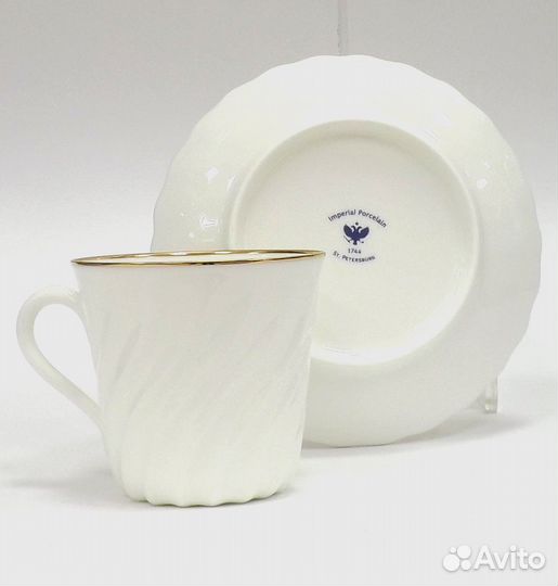 Чайная пара Ифз Витая, Золотой кантик, 155мл