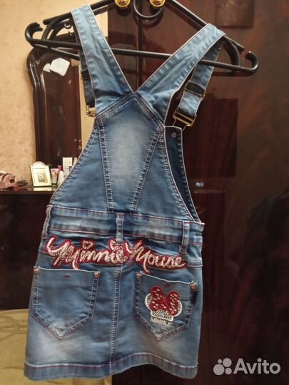 Продам джинсовый сарафан размер 16/104 см