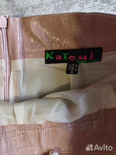 Юбка экокожа 44
