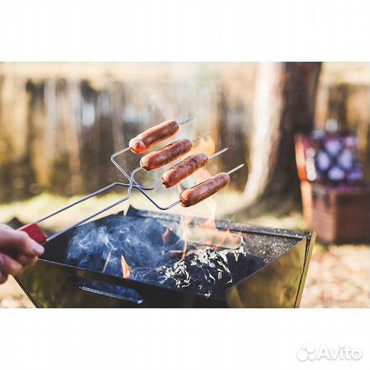 Вилка гриль для сосисок 50*12см Lux