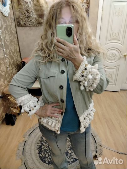 Куртка Zara из хлопка 48-50 размер