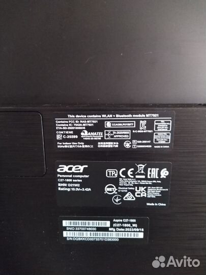 Моноблок Acer aspire c27 1800 intel core i5 1335u