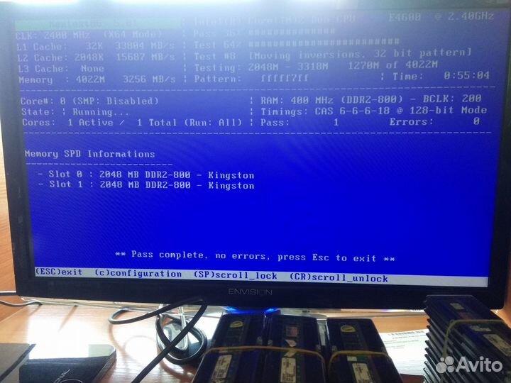 Память DDR2 Kingston 4Gb (2Гб+2Гб)