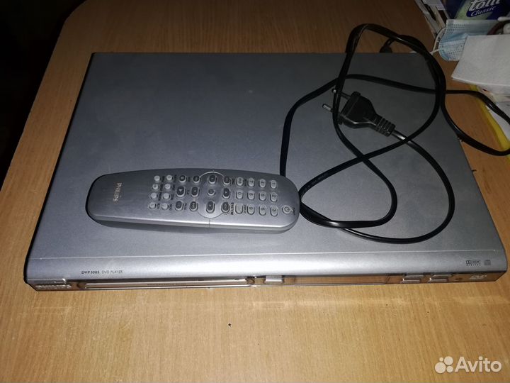 Плеер. Видеоплеер DVD. Philips DVP 3005/04. Пульт