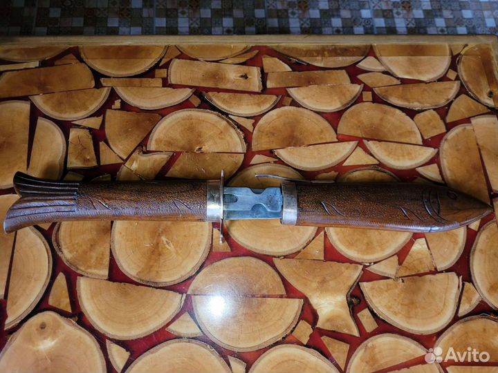 Набор антикварный вилка+нож рыба