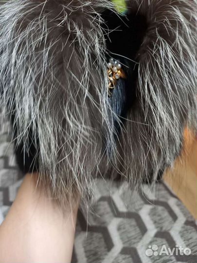 Шапка вязаная норка