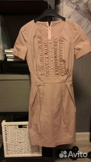 Игривое платье - футляр в клетку