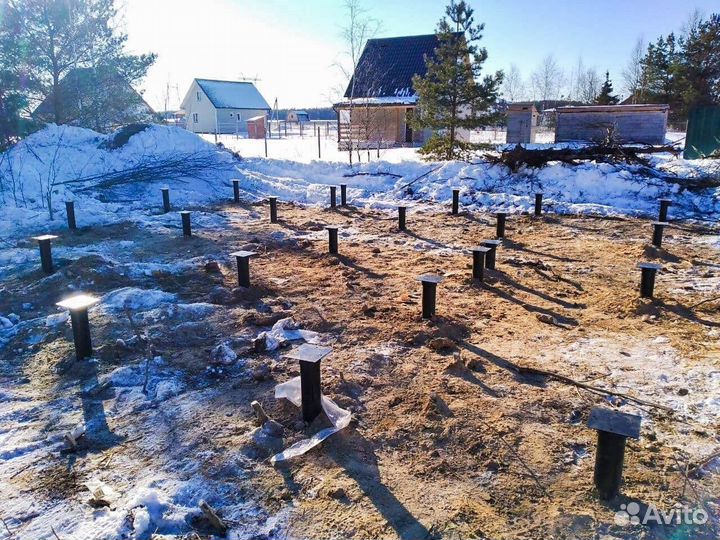 Свайный фундамент для дома