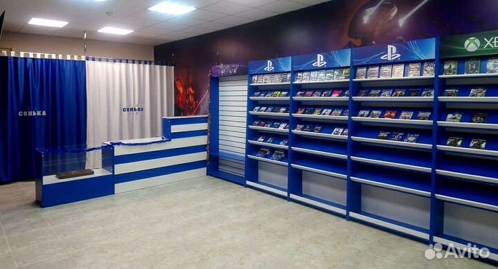 Торговое оборудование (витрины, стеллажи)