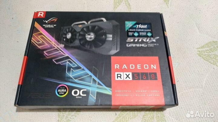 Видеокарта asus Dual Radeon RX 560 4GB