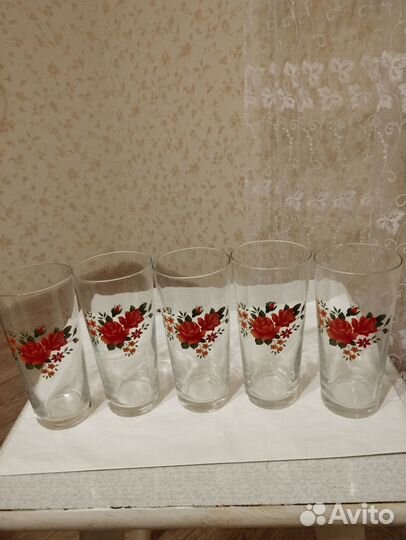 Бокалы Богемия, стаканы СССР, стопки стеклянные