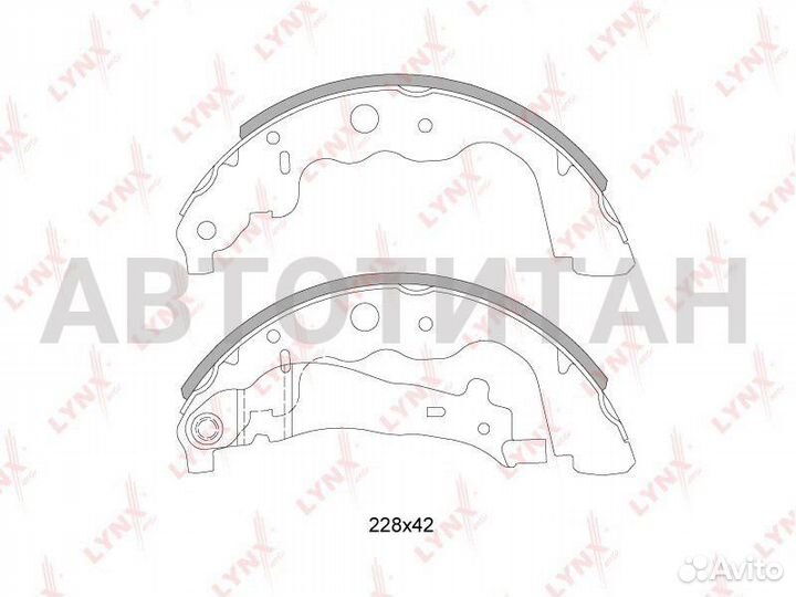 Колодки тормозные барабанные LADA largus 12, renault duster/logan/kangoo 1.4/1.5DCI/1.6 07- lynxauto