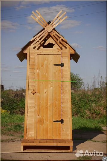 Уличный туалет деревянный ACC342