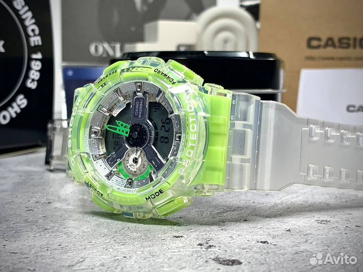 Часы G-Shock 110 лаймовые