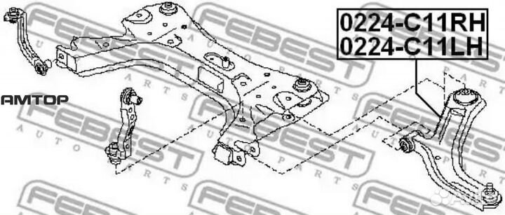Febest 0224-C11LH Рычаг передний левый febest 0224