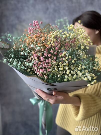Букет цветов с доставкой из Радужной Гипсофилы