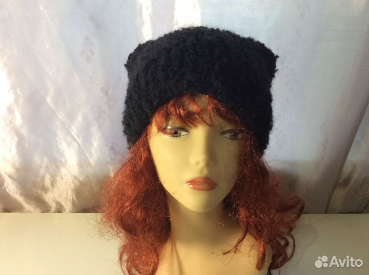 Авторская шерстяная папаха, р 56-57, арт 253