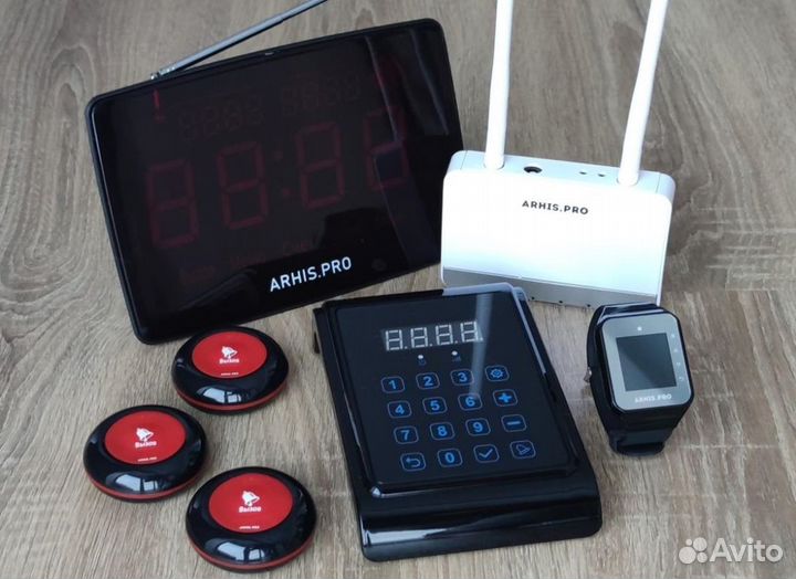 Комплект пейджер и кнопка вызова персонала отель