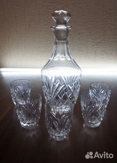 Советский хрусталь/ графин и стопки