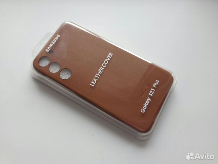 Чехол кожаный на Samsung s23 plus leather cover