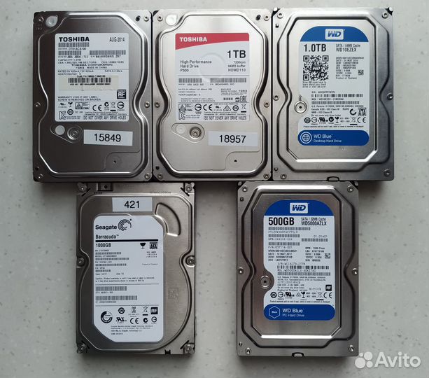Жёсткие диски HDD 500GB,1TB,2TB