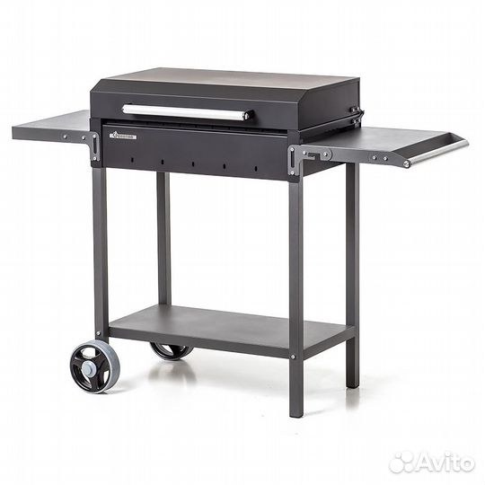 Мангал на колесах с крышкой гриль