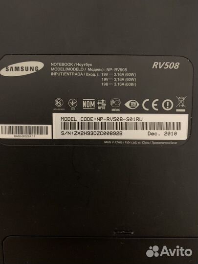 Ноутбук samsung