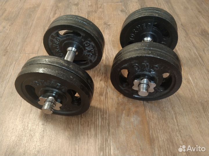 Гантели разборные torneo по 22,5 каждая