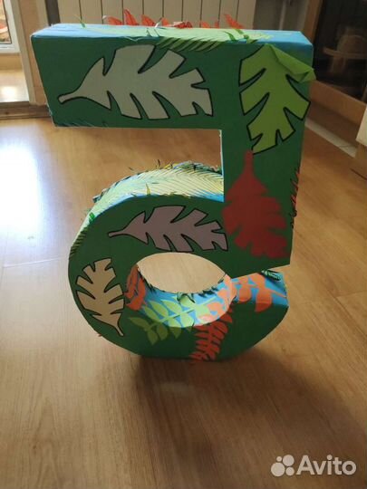 Объемная цифра 5 на день рождения