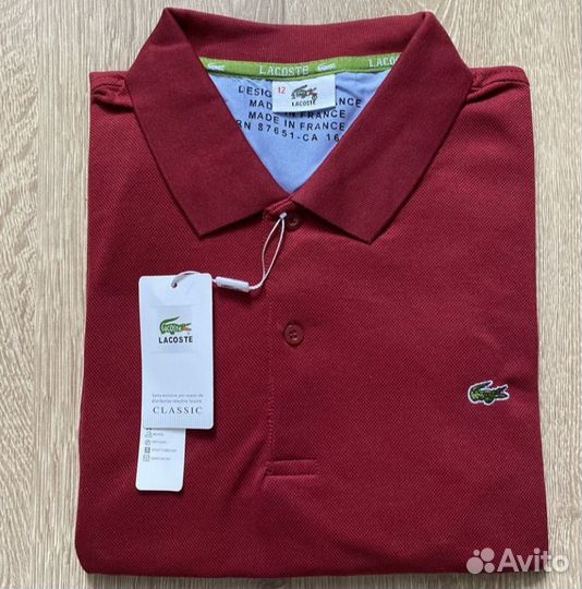 Поло Lacoste р. 58,60,62,64,66/68 мужское новое