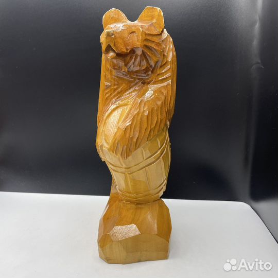 Деревянная статуэтка медведь С бочонком СССР (сзр)