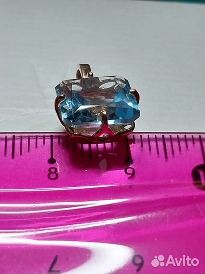 Кулон золото с топазом 1,98грамм