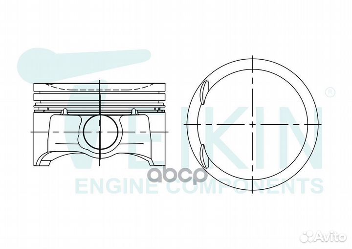 Поршни (к-т 4 шт) mazda 3/CX-7 L3 06- 42222 050