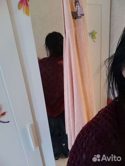 Платок шаль бордовый