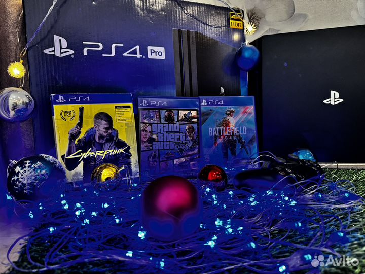 Sony playstation 4 ps4 pro 1tb (коробка, 400 игр)