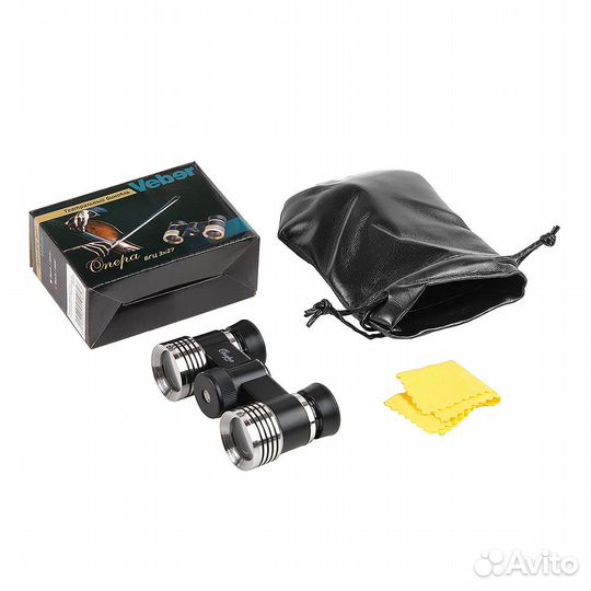 Бинокль театральный Veber(черный/серебро/фокусиров