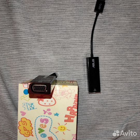 Переходники Asus hdmi - VGA и USB - RJ45