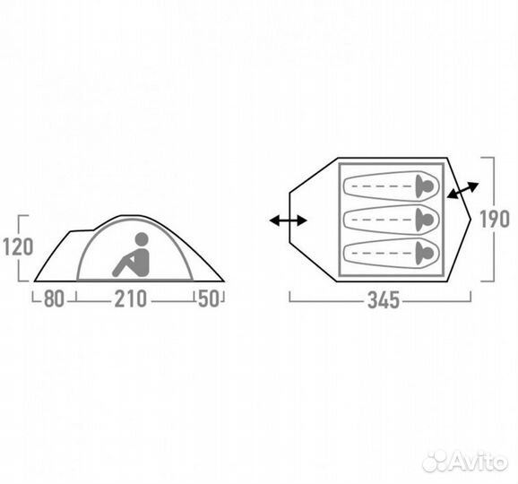 Палатка 4 местная с тамбуром прокат