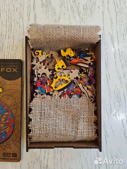 Фигурный деревянный пазл Лисица