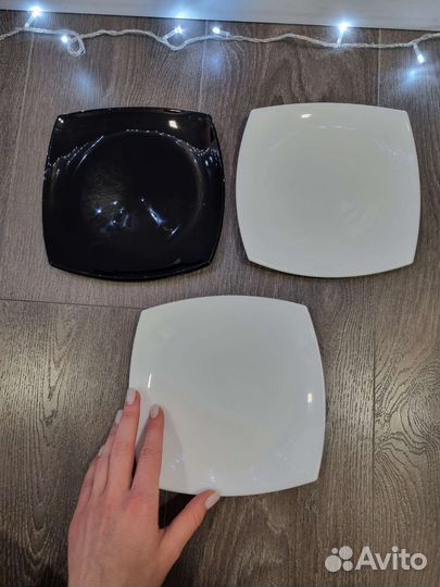 Тарелки luminarc черно-белые