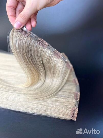 Волосы на заколках из натуральных волос