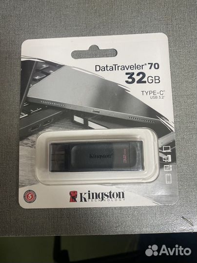 Флеш диск Kingston 32Gb DT70, type-C USB 3.2